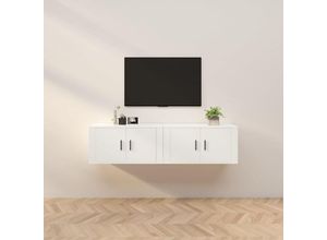 8720845898342 - Bonnevie - TV-Wandschränke 2 Stk TV-Schrank Weiß 80x345x40 cm vidaXL