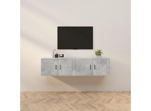 8720845898380 - Bonnevie - TV-Wandschränke 2 Stk TV-Schrank Betongrau 80x345x40 cm vidaXL