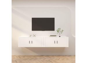 8720845898502 - Bonnevie - TV-Wandschränke 2 Stk TV-Schrank Weiß 100x345x40 cm vidaXL