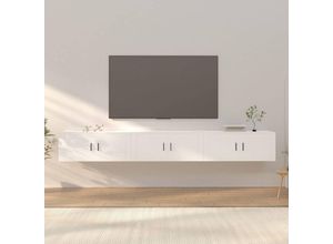 8720845898588 - TV-Wandschränke 3 Stk TV-Schrank Weiß 100x345x40 cm vidaXL