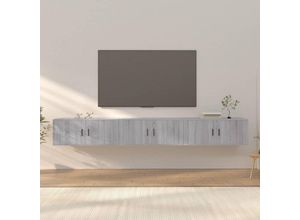 8720845898649 - Bonnevie - TV-Wandschränke 3 Stk TV-Schrank Grau Sonoma 100x345x40 cm vidaXL