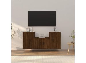 8720845898731 - Bonnevie - 3-tlg TV-Schrank-SetTV-MöbelTV-Möbel Braun Eichen-Optik Holzwerkstoff vidaXL