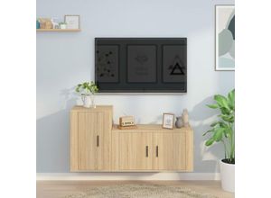 8720845899493 - Bonnevie - 2-tlg TV-Schrank-SetTV-MöbelTV-Möbel Sonoma-Eiche Holzwerkstoff vidaXL