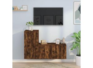 8720845899592 - Bonnevie - 2-tlg TV-Schrank-SetTV-MöbelTV-Möbel Räuchereiche Holzwerkstoff vidaXL 8720845899592 - Bonnevie - 2-tlg TV-Schrank-SetTV-MöbelTV-Möbel Räuchereiche Holzwerkstoff vidaXL