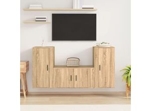 8720845900137 - Bonnevie - 3-tlg TV-Schrank-SetTV-MöbelTV-Möbel Sonoma-Eiche Holzwerkstoff vidaXL