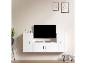 8720845900182 - Bonnevie - 3-tlg TV-Schrank-SetTV-MöbelTV-Möbel Weiß Holzwerkstoff vidaXL