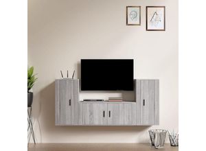 8720845900243 - Bonnevie - 3-tlg TV-Schrank-SetTV-MöbelTV-Möbel Grau Sonoma Holzwerkstoff vidaXL