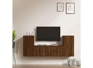 8720845900410 - Bonnevie - 4-tlg TV-Schrank-SetTV-MöbelTV-Möbel Braun Eichen-Optik Holzwerkstoff vidaXL