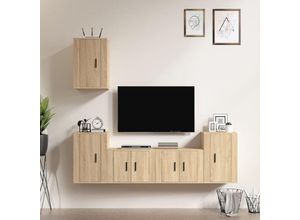 8720845900533 - Bonnevie - 5-tlg TV-Schrank-SetTV-Möbel Sonoma-Eiche Holzwerkstoff vidaXL