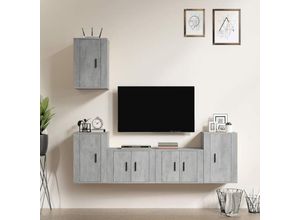 8720845900540 - Bonnevie - 5-tlg TV-Schrank-SetTV-MöbelTV-Möbel Betongrau Holzwerkstoff vidaXL