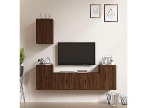 8720845900571 - Bonnevie - 5-tlg TV-Schrank-SetTV-MöbelTV-Möbel Braun Eichen-Optik Holzwerkstoff vidaXL