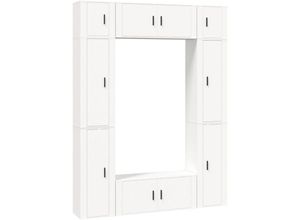 8720845902988 - Vidaxl - 8-tlg TV-Schrank-Set Weiß Holzwerkstoff Weiß