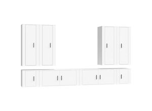 8720845903381 - Vidaxl - 8-tlg TV-Schrank-Set Weiß Holzwerkstoff Weiß