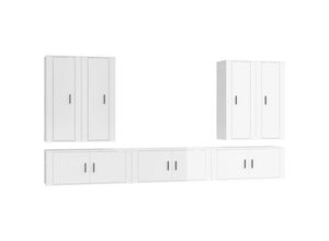 8720845903565 - Vidaxl - 7-tlg TV-Schrank-Set Hochglanz-Weiß Holzwerkstoff