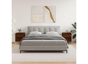 8720845905262 - Bonnevie - 2er-Set NachttischeBeistelltische Braun Eichen-Optik 40x35x50 cm Holzwerkstoff vidaXL