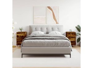 8720845905705 - Bonnevie - 2er-Set NachttischeBeistelltische Räuchereiche 40x35x69 cm Holzwerkstoff vidaXL