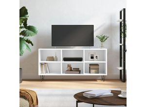 8720845906412 - Bonnevie - TV-SchrankTV-Möbel Hochglanz-Weiß 1035x30x50 cm Holzwerkstoff vidaXL