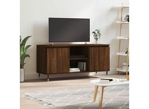 8720845906627 - Bonnevie - TV-SchrankTV-Möbel Braun Eichen-Optik 104x35x50 cm Holzwerkstoff vidaXL