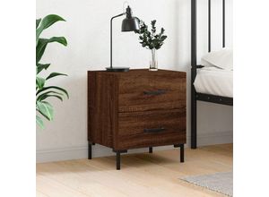 8720845909017 - Bonnevie - NachttischBeistelltisch Braune Eiche 40x35x475 cm Holzwerkstoff vidaXL