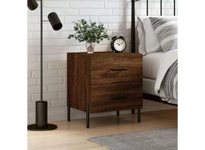 8720845909178 - Bonnevie - NachttischBeistelltisch Braune Eiche 40x35x475 cm Holzwerkstoff vidaXL