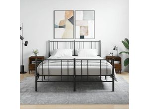 8720845910624 - Bonnevie - 2er-Set NachttischeBeistelltische Braun Eichen-Optik 40x35x475cm Holzwerkstoff vidaXL