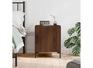 8720845911577 - Bonnevie - NachttischBeistelltisch Braun Eichen-Optik 40x40x50 cm Holzwerkstoff vidaXL