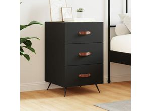 8720845912086 - Bonnevie - NachttischBeistelltisch Schwarz 40x40x66 cm Holzwerkstoff vidaXL 8720845912086 - Bonnevie - NachttischBeistelltisch Schwarz 40x40x66 cm Holzwerkstoff vidaXL