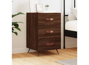 8720845912147 - Nachttisch，Beistelltisch Braun Eichen-Optik 40x40x66 cm Holzwerkstoff vidaXL