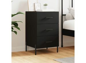 8720845912482 - Bonnevie - NachttischBeistelltisch Schwarz 40x40x66 cm Holzwerkstoff vidaXL 8720845912482 - Bonnevie - NachttischBeistelltisch Schwarz 40x40x66 cm Holzwerkstoff vidaXL