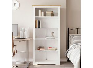 8720845914202 - Bonnevie - BücherregalStandregal bodo Braun 80x38x180 cm Massivholz Kiefer 5 Fächer vidaXL