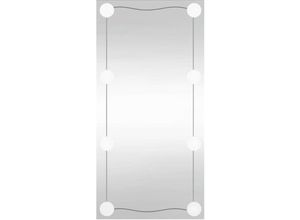 8720845920081 - Vidaxl - Wandspiegel mit LED-Leuchten 30x60 cm Glas Rechteckig Silber