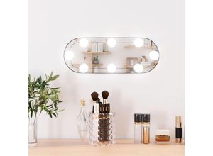 8720845920173 - Bonnevie - Wandspiegel Badzimmer Spiegel mit LED-Leuchten 15x40 cm Glas Oval vidaXL