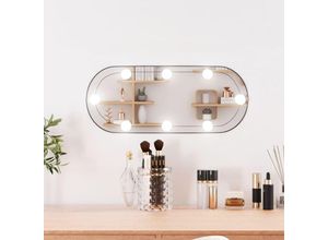 8720845920180 - Bonnevie - Wandspiegel mit LED-Leuchten 20x50 cm Glas Oval vidaXL959034