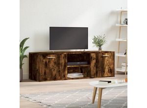 8720845921743 - TV-Schrank Räuchereiche 120x34x37 cm Holzwerkstoff vidaXL32793