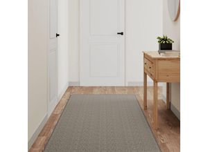 8720845924300 - Bonnevie - Teppichläufer Fußmatte Sisal-Optik Silbern 80x150 cm vidaXL