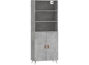 8720845925925 - Jinlefu - Highboard Betongrau 695x34x180 cm Holzwerkstoff vidaXL