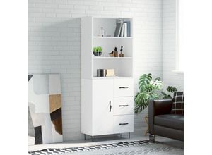 8720845928049 - Highboard，Kommode Weiß 695x34x180 cm Holzwerkstoff vidaXL