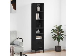 8720845931414 - Vidaxl - Highboard Schwarz 345x34x180 cm Holzwerkstoff Schwarz