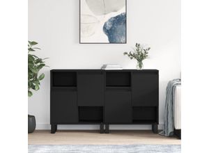 8720845935016 - Vidaxl - Sideboards 2 Stk Schwarz Holzwerkstoff Schwarz