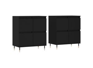 8720845935337 - Vidaxl - Sideboards 2 Stk Schwarz Holzwerkstoff Schwarz