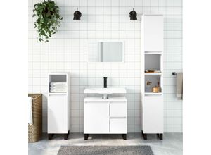 8720845935962 - Bonnevie - 3-tlg Badmöbel-SetBadezimmermöbel Weiß Holzwerkstoff vidaXL