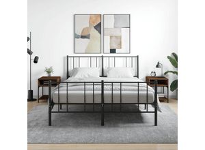 8720845938413 - Bonnevie - 2er-Set NachttischeBeistelltische Braun Eichen-Optik 40x41x50 cm Holzwerkstoff vidaXL