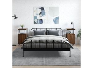 8720845938918 - 2er-Set Nachttische，Beistelltische Braun Eichen-Optik 41x31x80 cm Holzwerkstoff vidaXL