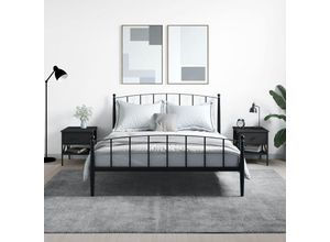 8720845939137 - Bonnevie - 2er-Set NachttischeBeistelltische Schwarz 40x42x45 cm Holzwerkstoff vidaXL