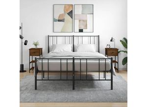 8720845939410 - Bonnevie - 2er-Set NachttischeBeistelltische Braun Eichen-Optik 34x36x70 cm Holzwerkstoff vidaXL