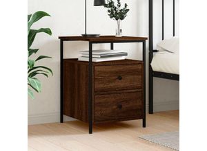 8720845939700 - Bonnevie - NachttischBeistelltisch Braun Eichen-Optik 44x45x60 cm Holzwerkstoff vidaXL 8720845939700 - Bonnevie - NachttischBeistelltisch Braun Eichen-Optik 44x45x60 cm Holzwerkstoff vidaXL