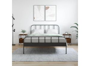 8720845940119 - Bonnevie - 2er-Set NachttischeBeistelltische Braun Eichen-Optik 34x36x50 cm Holzwerkstoff vidaXL