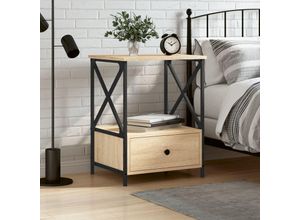 8720845940447 - Bonnevie - NachttischBeistelltisch Sonoma-Eiche 50x41x65 cm Holzwerkstoff vidaXL