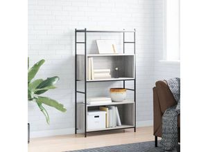 8720845941000 - Bonnevie - BücherregalStandregal Grau Sonoma 80x30x1455 cm Holzwerkstoff und Eisen vidaXL