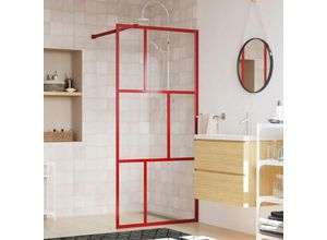 8720845942014 - Duschwand für Begehbare Dusche，Duschtrennwand mit ESG Klarglas Rot 80x195 cm vidaXL